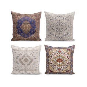 ug-Inspired Throw Pillow Cover | Vintage Traditional Pattern Cushion Covers | Stylish Living Room Decor | Homeezone Pillow Collection