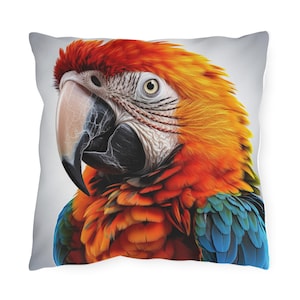 Parrot Design Pillow Cover, Parrot Bird Pattern Patio Decoration Cushion Cover, Living Room Sofa Pillow Case