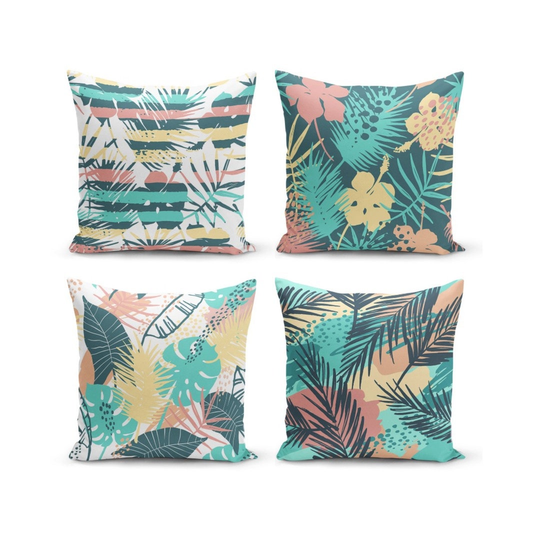 Boho Floral Cushion Covers Living Room Decorative Flowers Etsy