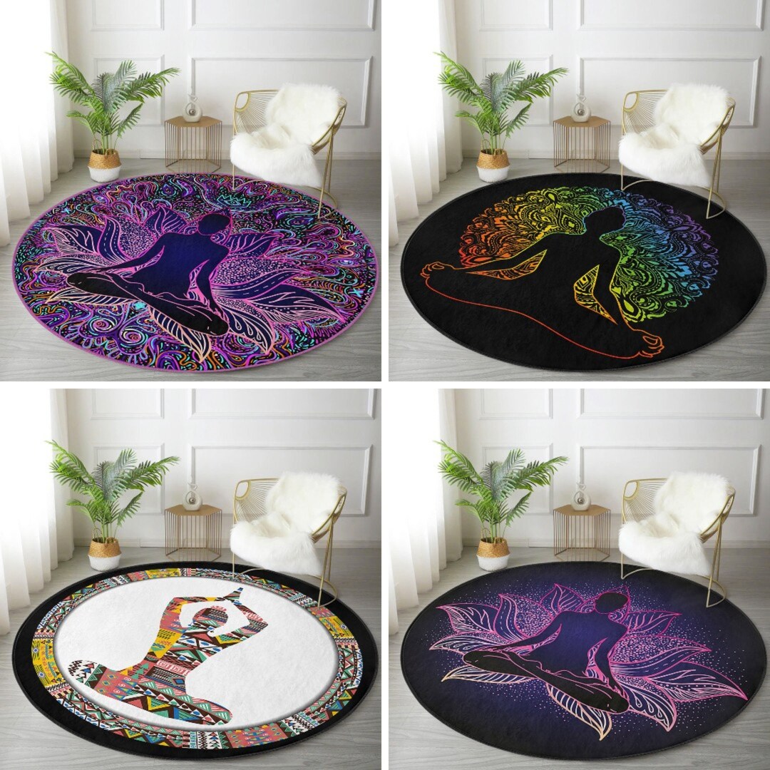 Meditation Area Rug Meditation Room Decorative Circle Carpet - Etsy