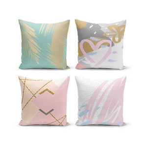 Abstract Modern Design Pillow Case/farmhouse Style Pillow Top/bedroom  Housewarming Gifts/modern Design Sofa Pillow Covers 