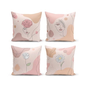 Boho Pillow Cases, Boho Style Pillow Covers, Minimalist Cushion Covers, Bedroom Decorative Throw Pillow, Home Decorative Pillow Cover