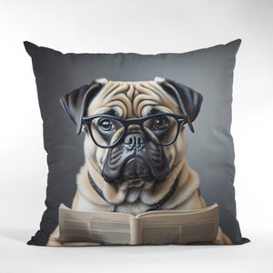 Dog Lovers Pillow Cover, Dog Owner Home Decor Cushion Cover, Animal Lovers Home Gift Throw Pillow