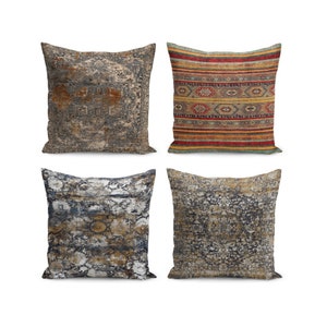 Rug Design Pillow Covers, Vintage Home Decoration Cushion Cover, Traditional Living Room Design Pillow Case