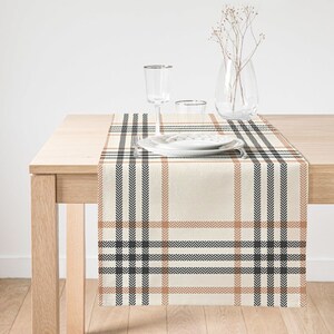 Plaid Table Runner , Kitchen Table Design Table Linens, Home Decoration Textile, Living Room Table Decor