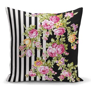 Rose Pattern Pillow Covers, Beautiful Rose Printed Home Decor Pillow Covers, Bedroom Decoration Throw Pillow Covers by Homeezone