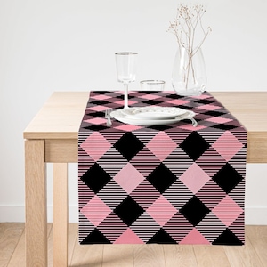 Plaid Pattern Table Cloths, Decorative Living Room Table Runner, Kitchen Decoration Table Linens
