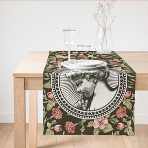 Vintage Table Runner, Abstract Decoration Table Cloths, Traditional Design Table Linens, Home Gift
