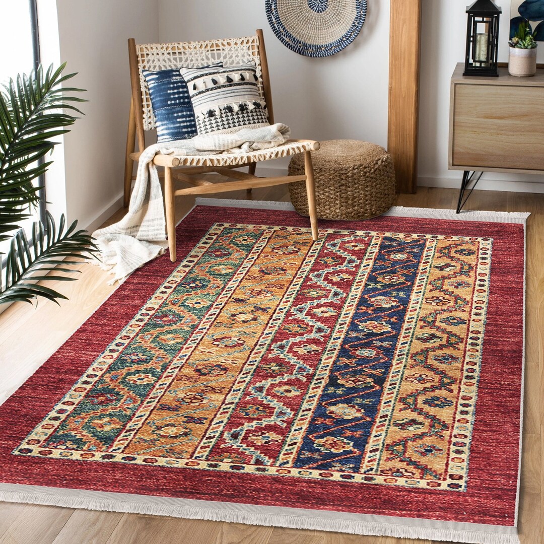 Vintage Home Rug, Old Fashion Home Decor Washable Rugs, Traditional ...