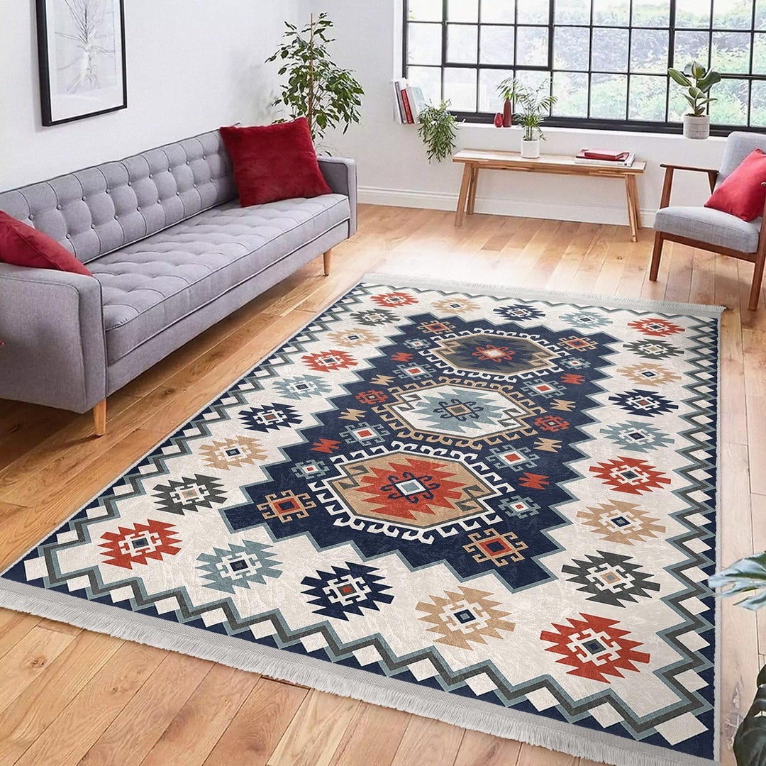 Country Style Home Rug, Winter Home Decorative Washable Rug, Anti Slip ...
