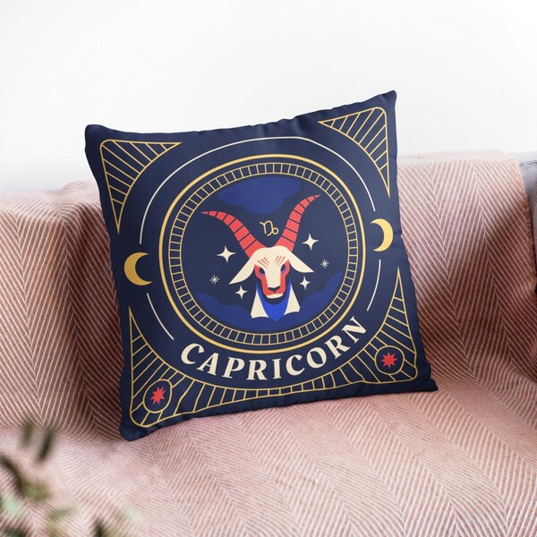 Capricorn Pillow Etsy