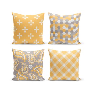 Living Room Pillow Covers, Bedroom Pillow Case, Mustard Color Cushion Cover, Patio Furniture Pillow Case, Decorative Throw Pillow