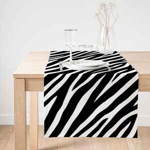 Zebra Print Table Runner: Modern Home Textile