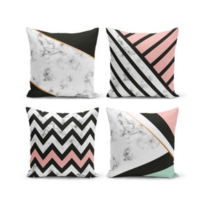 Luxury Marble Pillow Covers, Marble Decor Pillow Case, Living Room Luxury Design Throw Pillow Cover, Office Space Cushion Cover