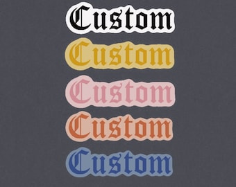 Custom Gothic Name Sticker | Personalized Laptop Decal