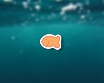 Goldfish, Cute, Mini Sticker | Small Cute Sticker