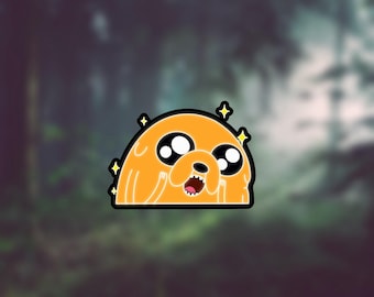 Cute Jake the Dog & Friends Sticker | Adventure Tīme Sticker | Jake Finn