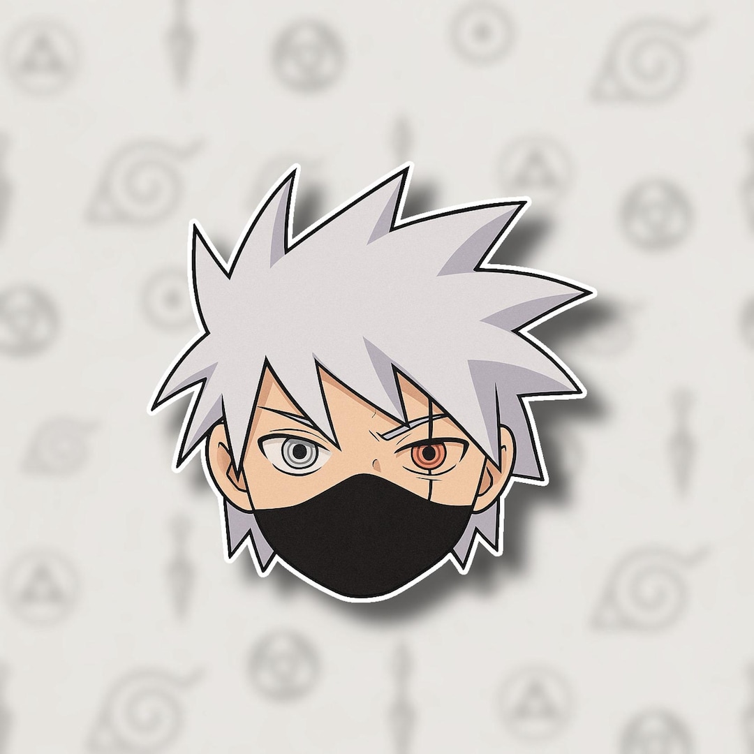 Kakashi Inspired Sticker | Anime Vinyl Decal | Cute Naruto-inspired ...
