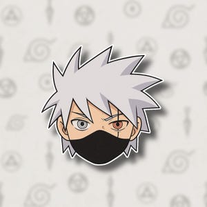 Kakashi Inspired Sticker | Anime Vinyl Decal | Cute Naruto-Inspired Head Sticker