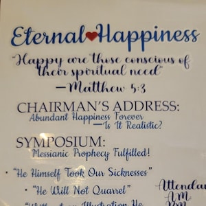 Eternal Happiness Convention 2026 Program Stickers