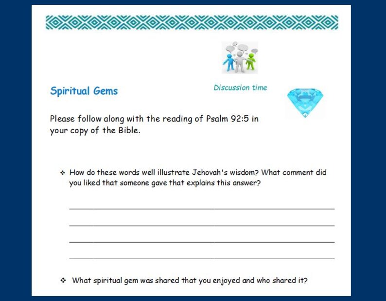 October 7th 13th 2024 Printable Midweek Meeting Workbook for Young Ones