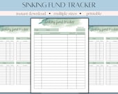 Sinking funds tracker | Sinking funds tracker pdf | Savings tracker | Fund tracker | Savings planner | Financial savings | Budget tracker