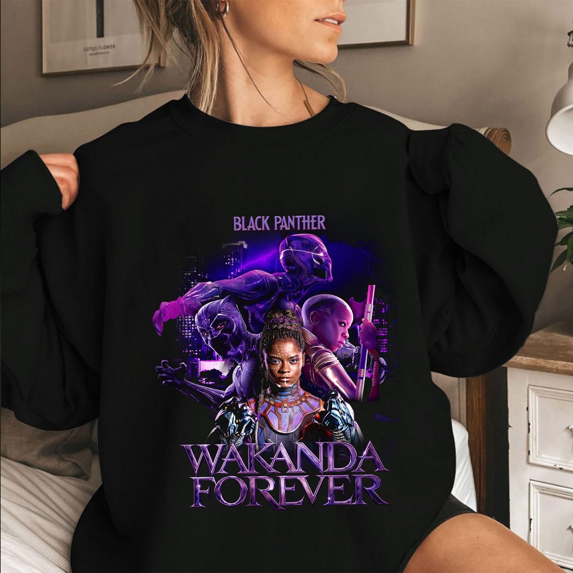 Black Panther 2 Sweatshirt, Wakanda Forever 2022 Movie Character