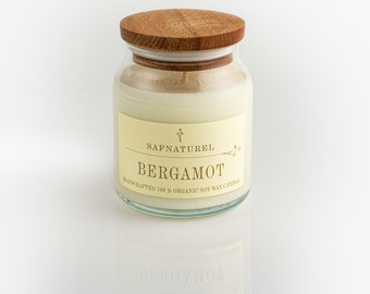 Bougie de bergamote, bougies de cire de soja naturelles et biologiques, bougies fraîches et mignonnes, bougies naturellement parfumées