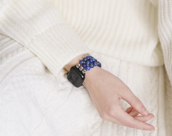 Lapis Lazuli Natural Stone Apple Watch Band 42 - 49mm