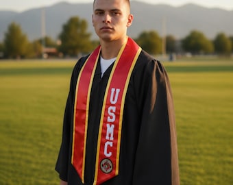 USMC Themed Graduate Stole