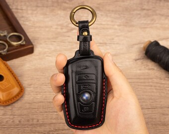 BMW Key Cover New X3 Leather Key Case 530LI Car keychain Remote Key Case Gifts For Him