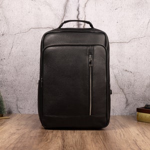 Minimalist Backpack Full Grain Top Layer Cowhide Backpack Unisex Rucksack Laptop Backpack Travel Hiking Backpack Gift For Anniversary