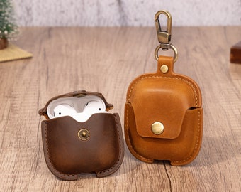 AirPods Protective Shell Apple's Second-generation Wireless Bluetooth Dust-proof Earphone Cover Convenient Anti-fall Earphone Leather Case
