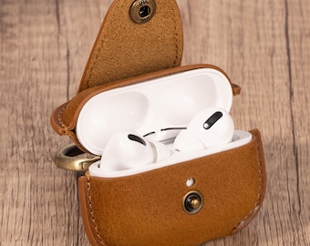 Personalized Earbud Case Airpods Pro 2nd Generation Earphone Organizer Carrying Case Leather Protective Cover With Keychain For Women Men