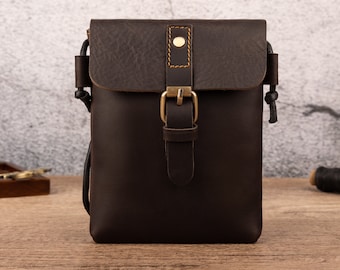 Minimalist Messenger Bag Leather Retro Crossbody Bag Simplicity Shoulder Bag Mini Capacity Bag Stylish Daily Bag Best Gift For Her