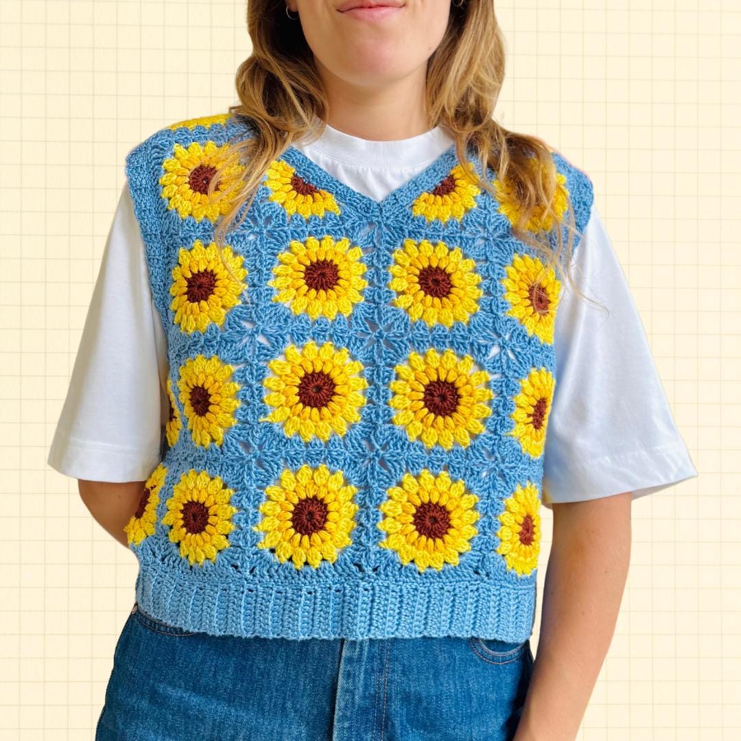 Flower Power Vest - Crochet Pattern - Etsy
