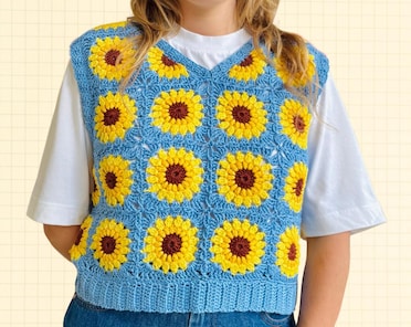 Flower Power Vest - Crochet Pattern - Etsy