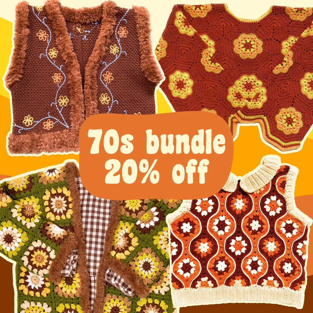 70s Crochet Pattern BUNDLE 20% Off - Etsy 70s Crochet Pattern BUNDLE 20% Off - Etsy