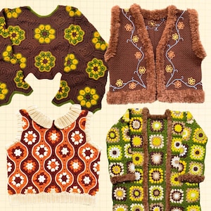 Pacchetto di modelli all'uncinetto anni '70 (sconto del 20%) immagine 1