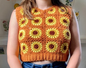 Flower Power vest - orange