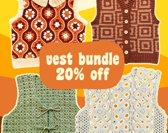 VEST crochet pattern BUNDLE 20% off