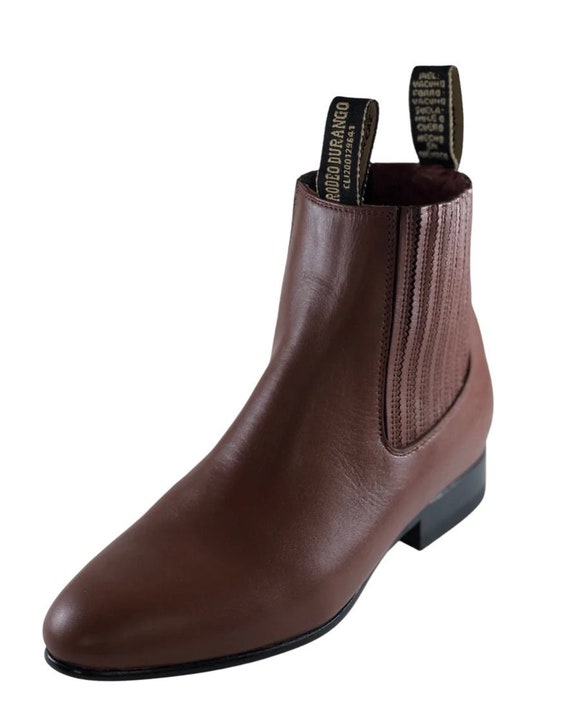 Chedron Leather Sole Botin Charro Etsy Ireland