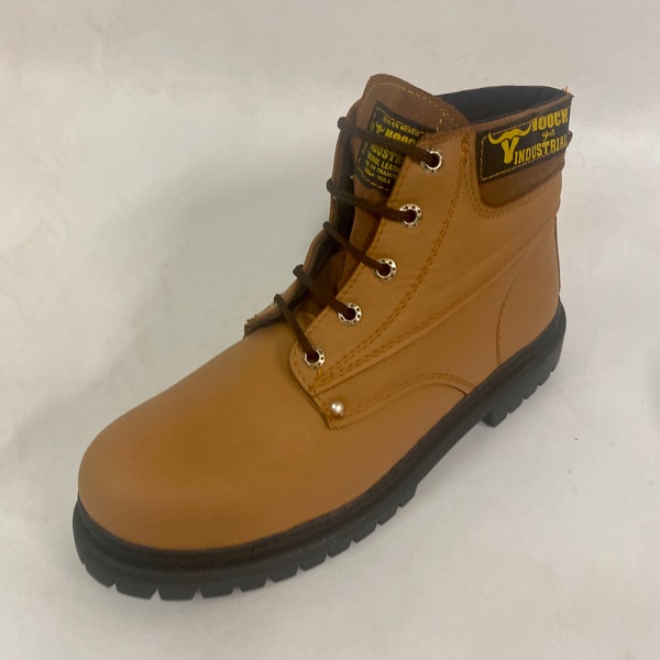 Men Genuine Leather Work Boots Quality Sole