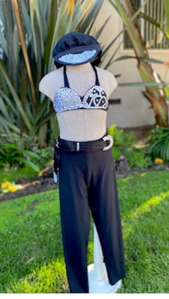 Selena Black Bra costume kids costume Selena Quintanilla kids costumes - Technical View
