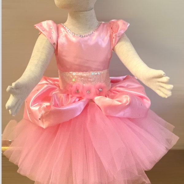 Pink princess tutu dress Ariel pink dress