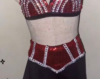 Selena red bra costume for kids