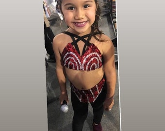 Selena red bra costume for kids