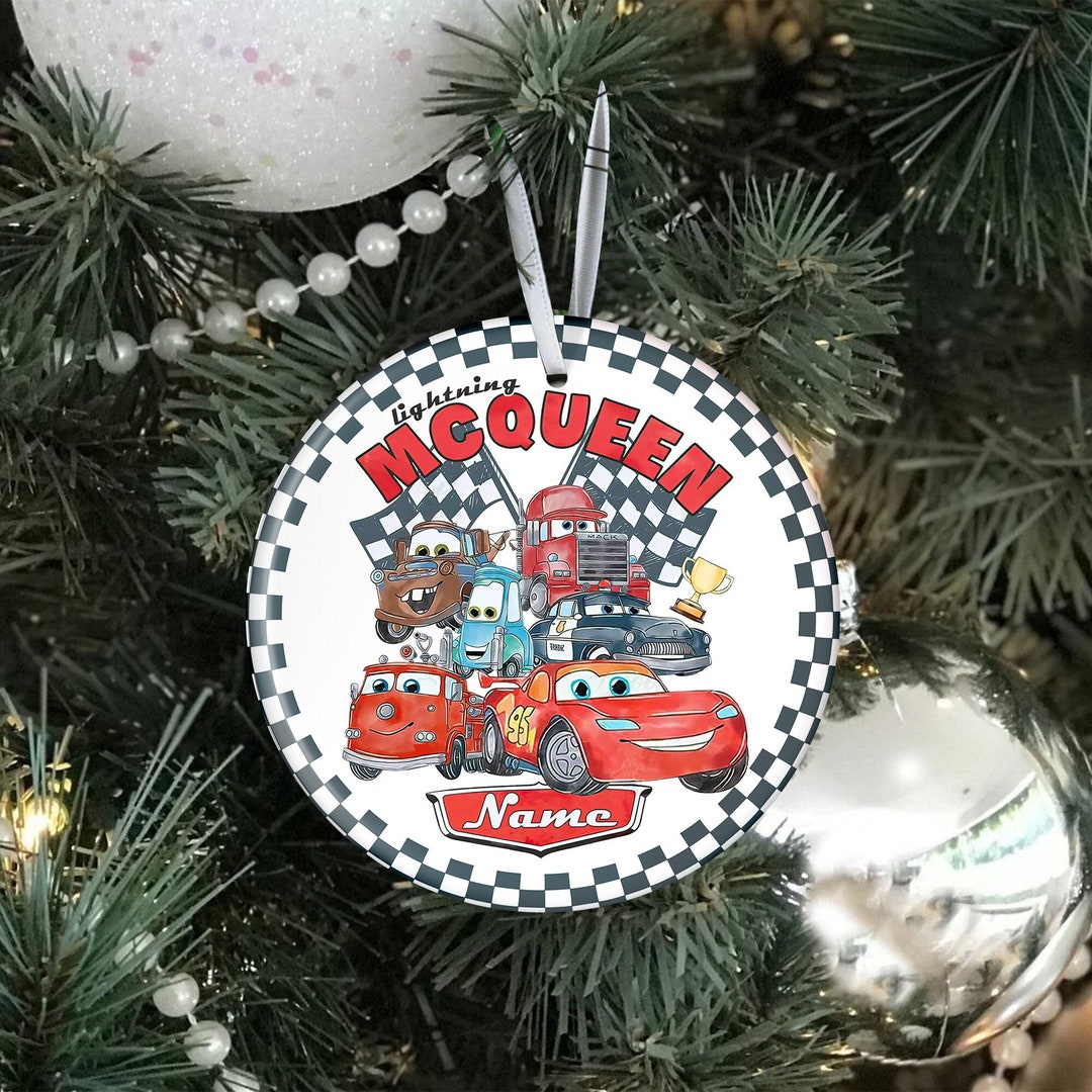 Personalized Cars Christmas Ornament Lightning Mcqueen Etsy