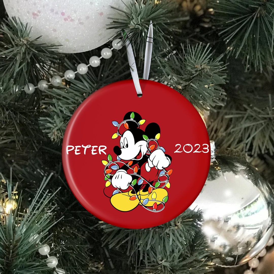 Personalized Mickey Mouse Christmas Ornament Mickey Mouse Etsy
