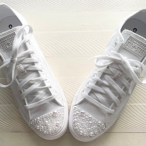 Custom Pearl Partially Embellished Shoes, Wedding Shoes, Bride Shoes ...